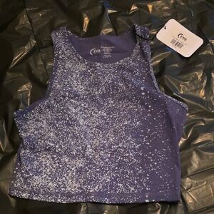Fila Speckled Purple Crop Top